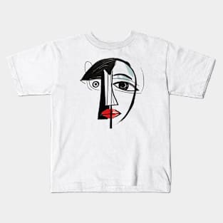 Picasso Style Artsy Face Kids T-Shirt